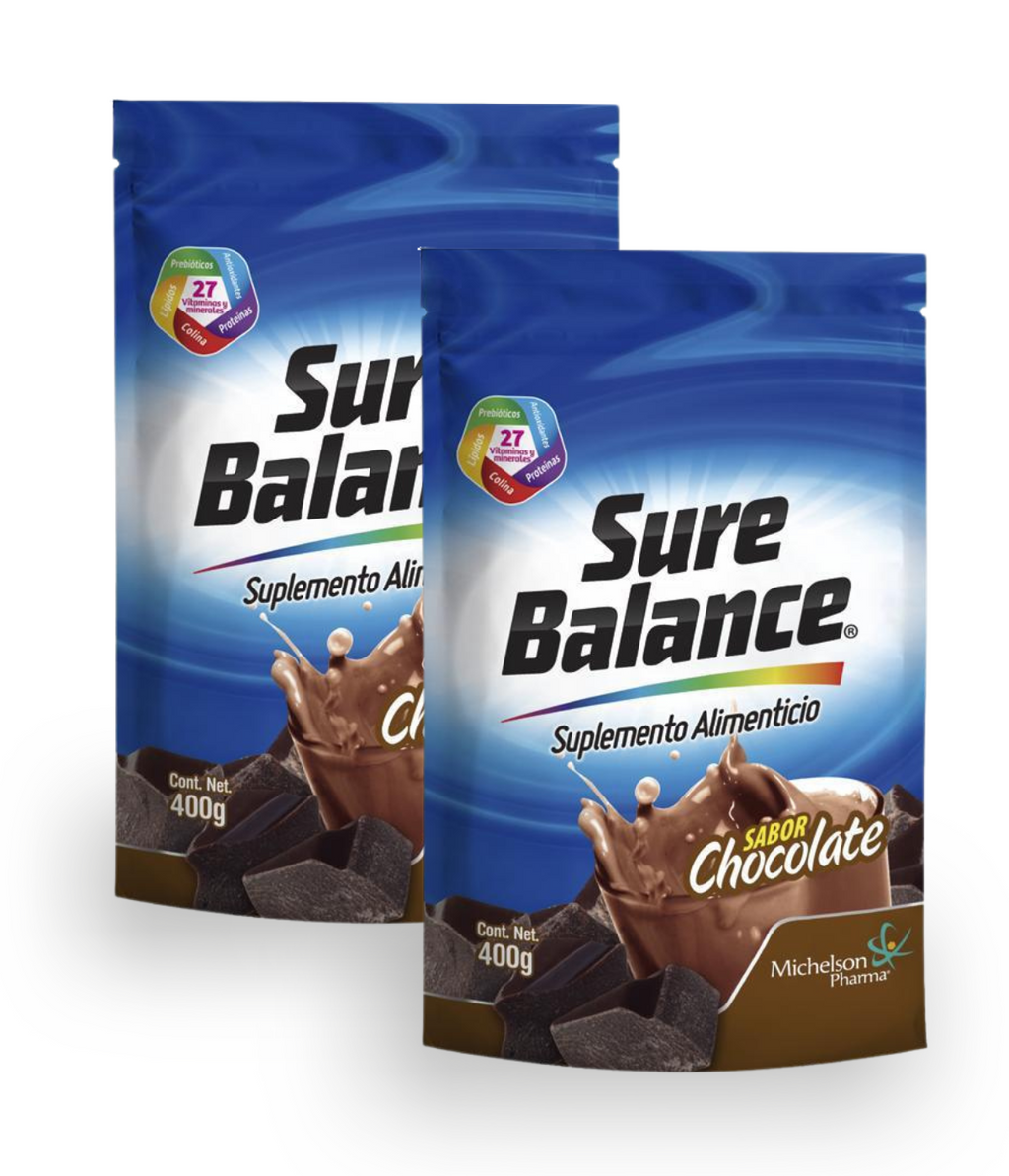 2 PACK | Sure Balance Chocolate | Bolsa Doypack 400 grs