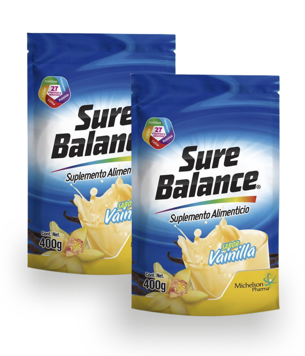 2 PACK | Sure Balance Vainilla  | Bolsa Doypack 400 grs