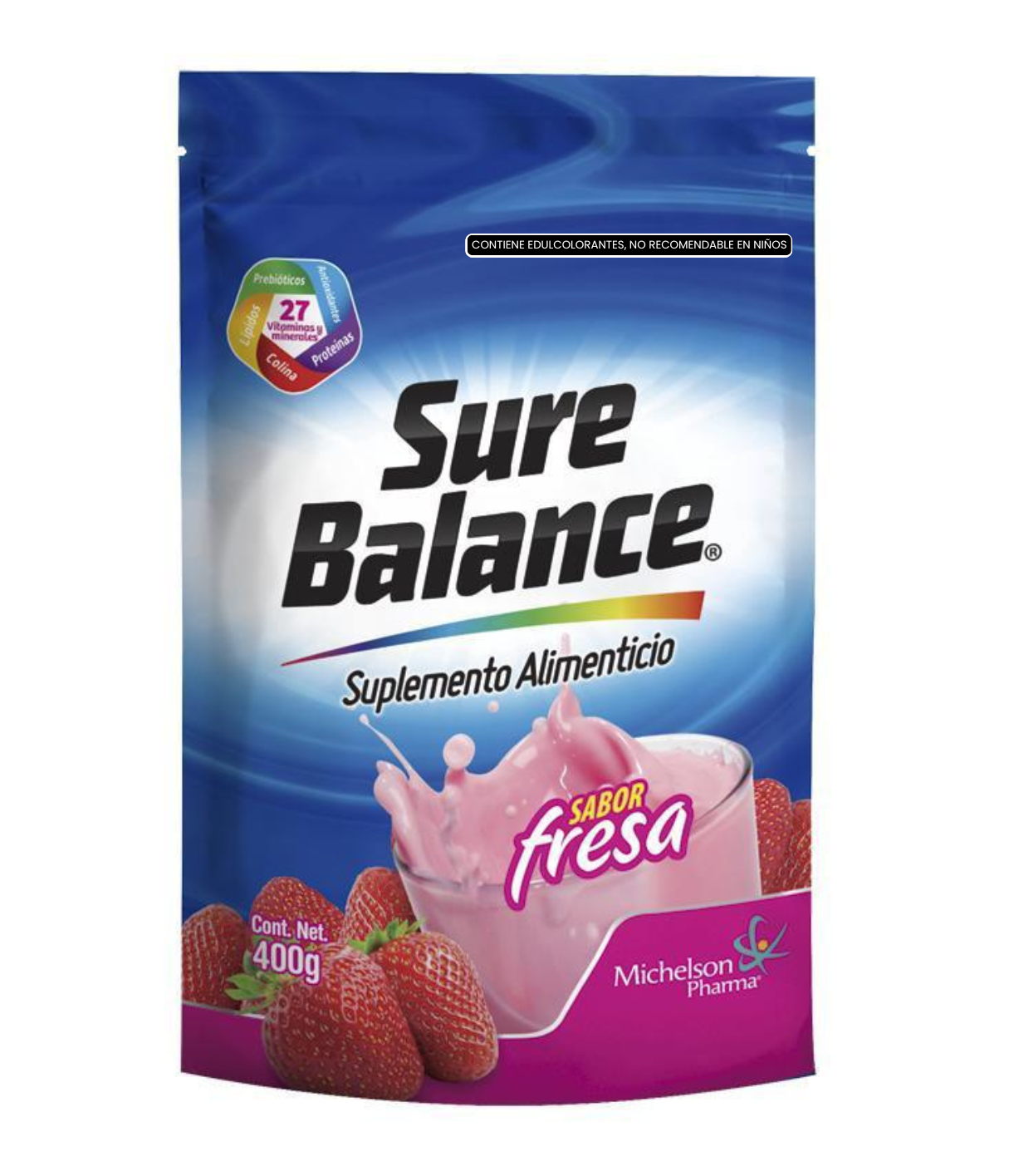 2 PACK |  Sure Balance Fresa | Bolsa Doypack 400 grs