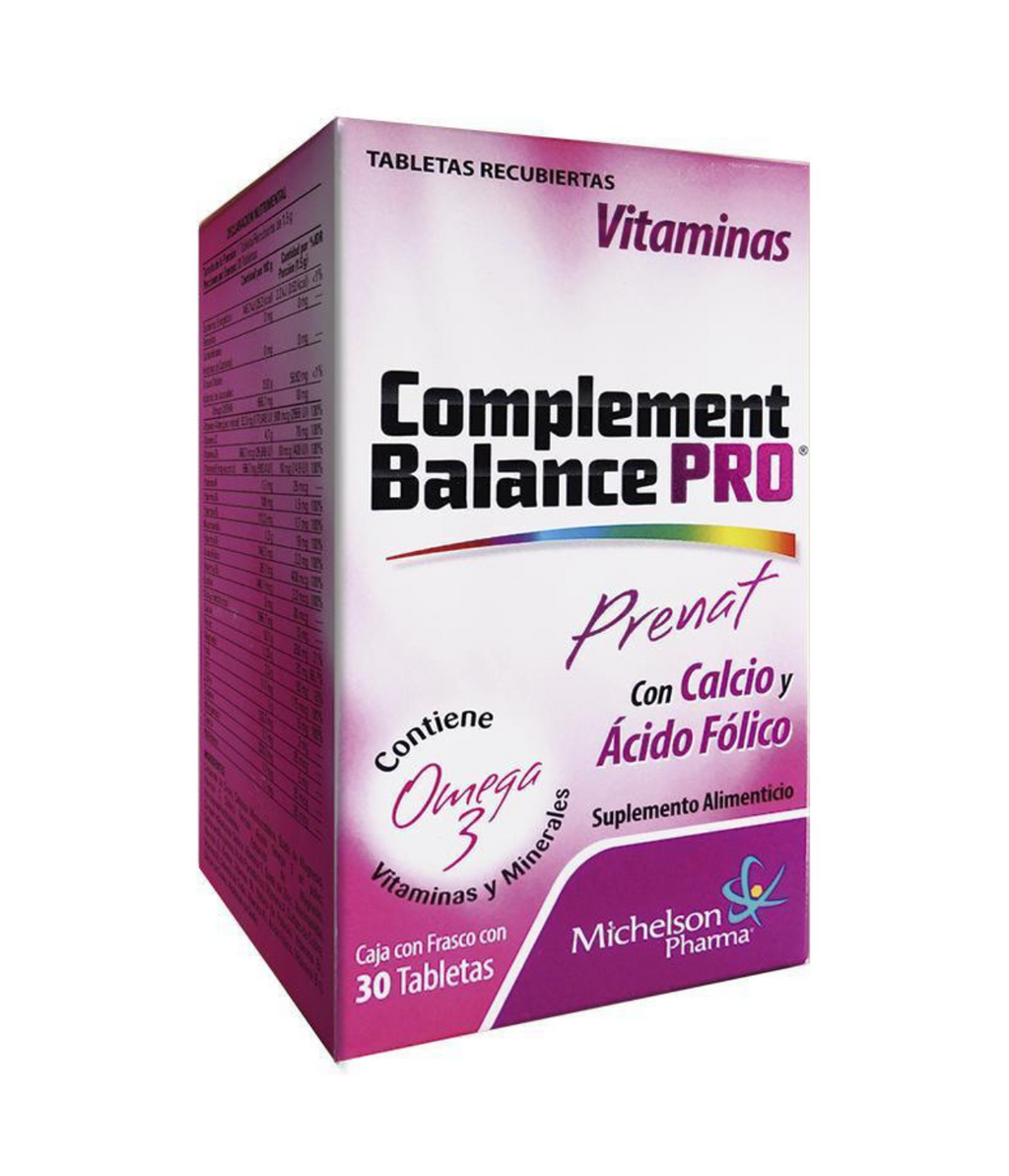 3 PACK | Complement Balance PRO Prenat | 30 Tabletas en cada frasco