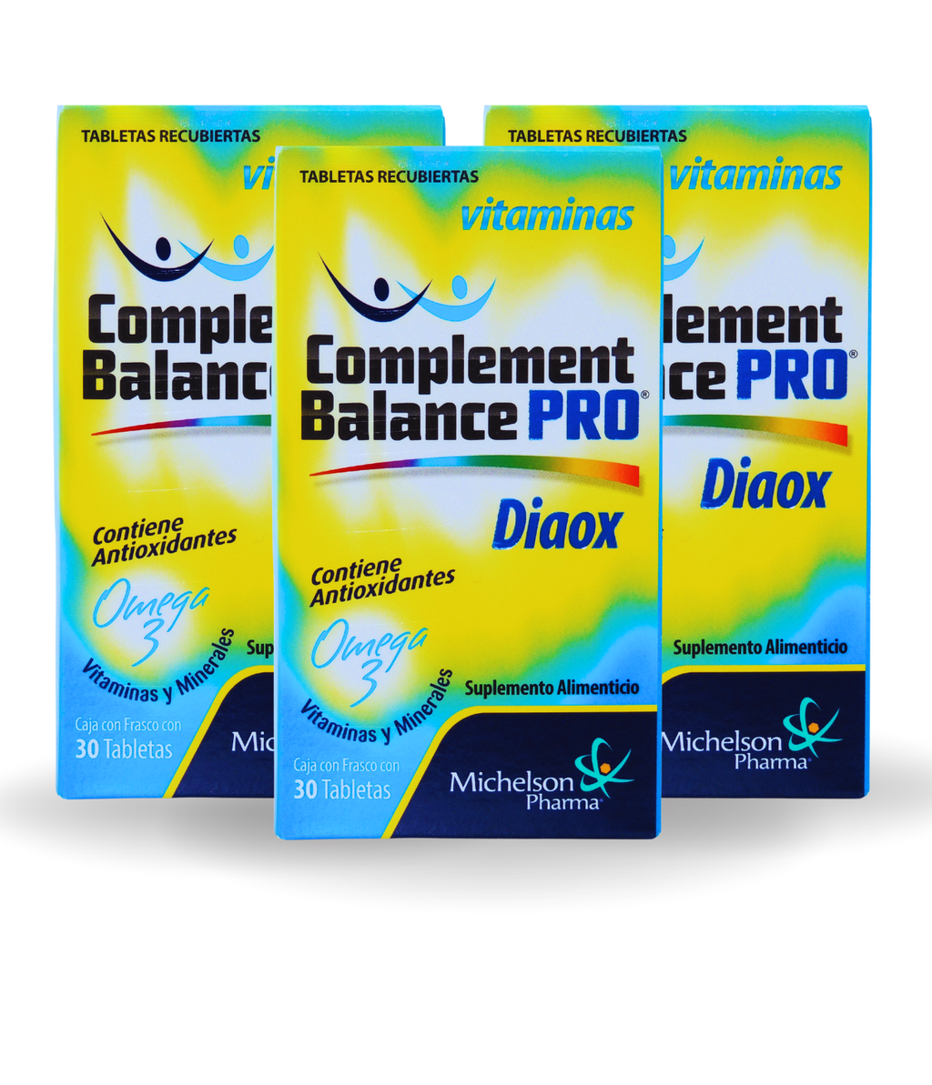 3 PACK | Complement Balance PRO Diaox | 30 Tabletas en cada frasco