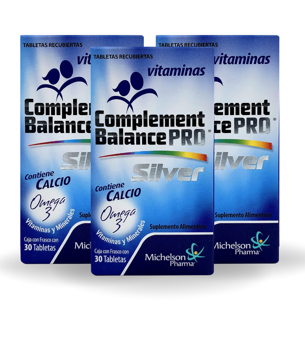 Complement Balance Kid 3 PACK | Complement Balance PRO Silver | 30 Tabletas en cada frasco ...