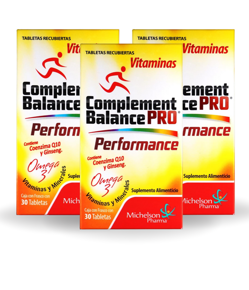 3 PACK | Complement Balance PRO Performance | 30 Tabletas en cada frasco